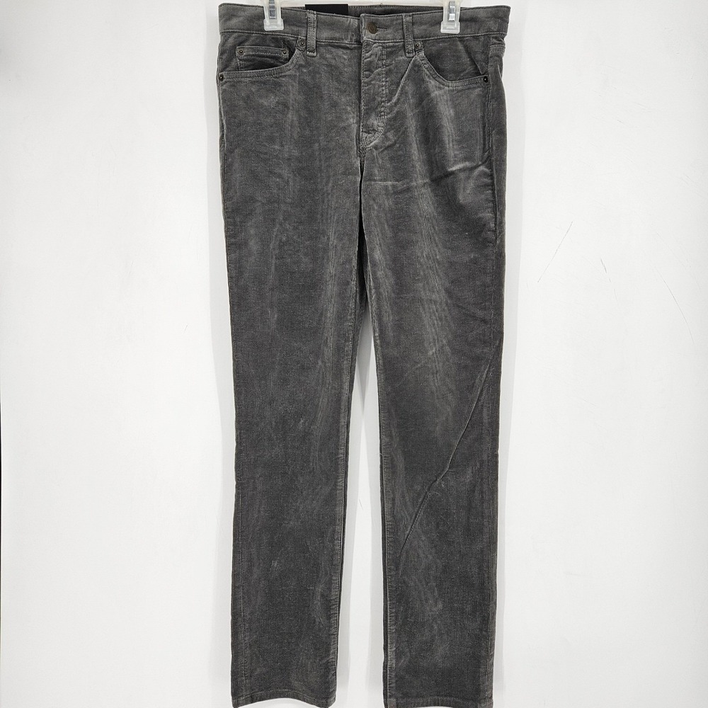 Lauren Ralph Lauren Pants Womens 10 Corduroy Casual Mid Rise‎ Straight Leg Gray